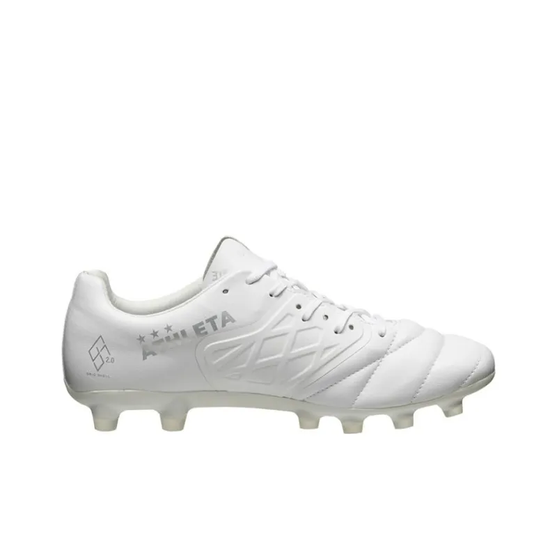 ATHLETA Wear Resistant Coverage Support Soccer Shoes Men's White Silver-1