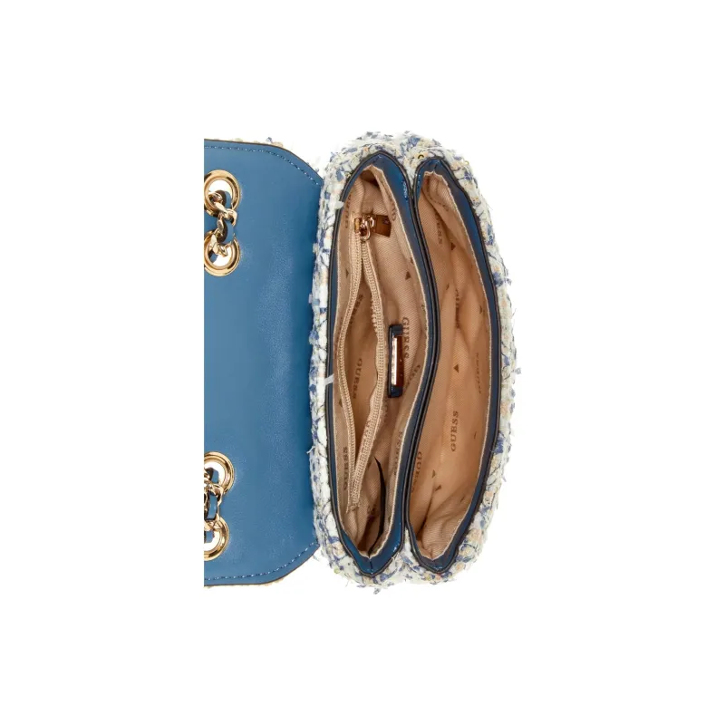 GUESS Tweed Shoulder Bag Crossbody Bag Mini Women's Blue-3