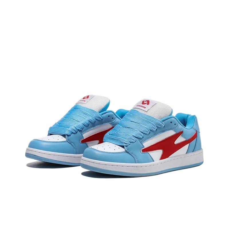 HOMDOON Platform Wear Resistant Puffy Shoes Comfortable And Versatile Slip Resistant Low Top Skateboard Shoes Unisex-2