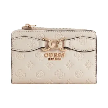 GUESS Faux Leather Wallets Card Holders Unisex Beige