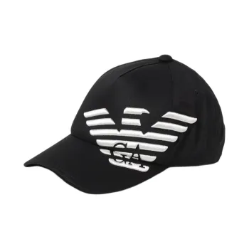 EMPORIO ARMANI Embossed logo Cotton Baseball Cap
