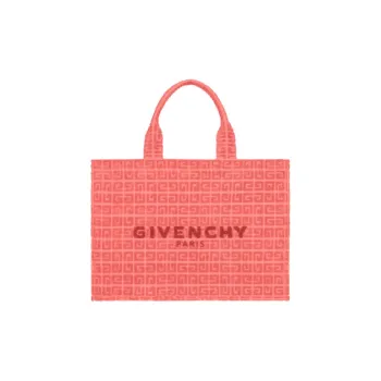 GIVENCHY G-Tote Cotton Tote Bag Shopping Bag Handbag Medium Size Women's Coral Pink