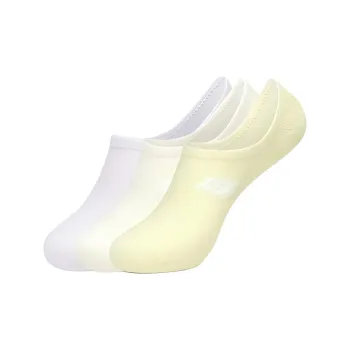 Skechers Ankle Socks Unisex 3 Pack Soybean White+Transparent Yellow+Orchid Purple