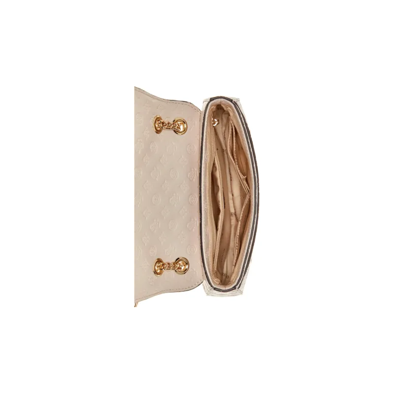 GUESS Faux Leather Crossbody Bag, Shoulder Bag Women's Beige-2