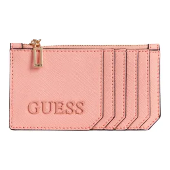 GUESS Artificial Leather Card Holder Card Holder Women's Pink