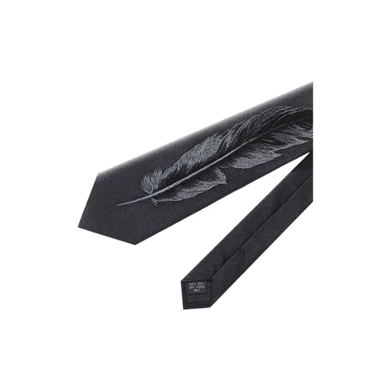 GIEVES CHARLES Mulberry Silk Ties Men's Black-1