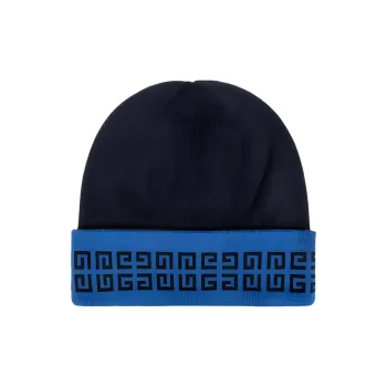 Givenchy Logo Intarsia Turn Up Beanie