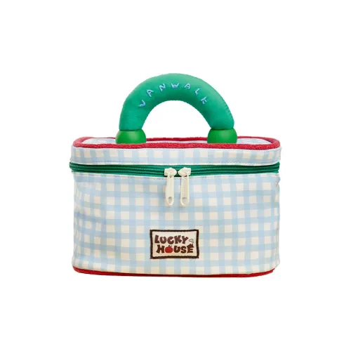 VANWALK Nylon Makeup Bag Regular Women's Yellow/Blue