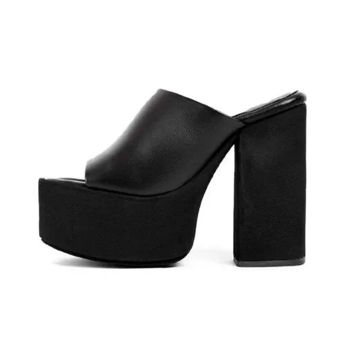 Paloma Barceló Slide Slippers 14.5cm Women's Black