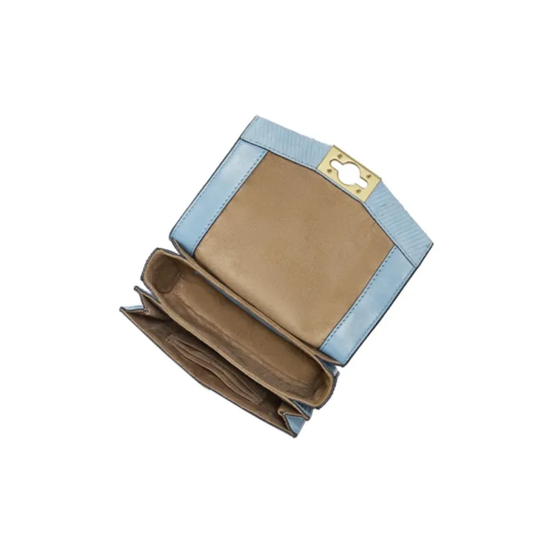 MICHAEL KORS Hendri Leather Shoulder Bag Crossbody Bag Extra Small Women's Light Blue-3