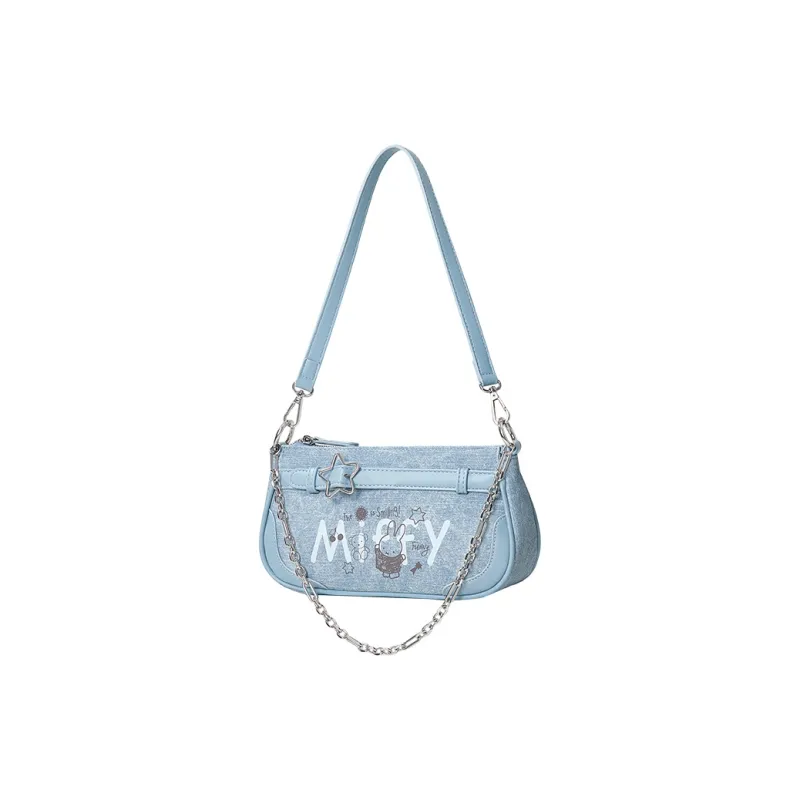 Miffy Synthetic Leather Portable Crossbody Bag Shoulder Bag Regular Women's Blue/White-1
