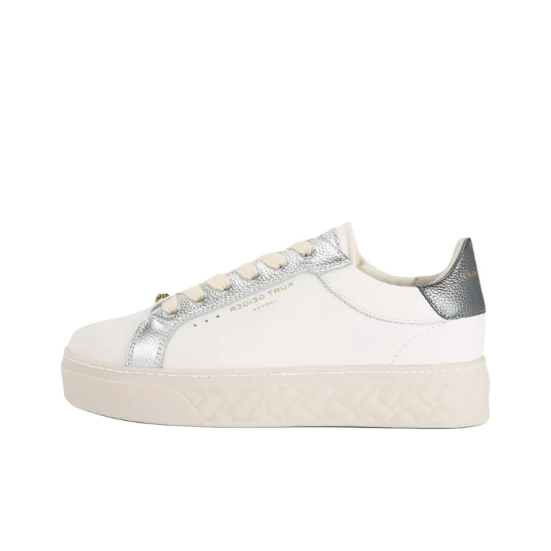 Kurt Geiger London Kensington Low-Top Skateboard Shoes Women's Silver-0