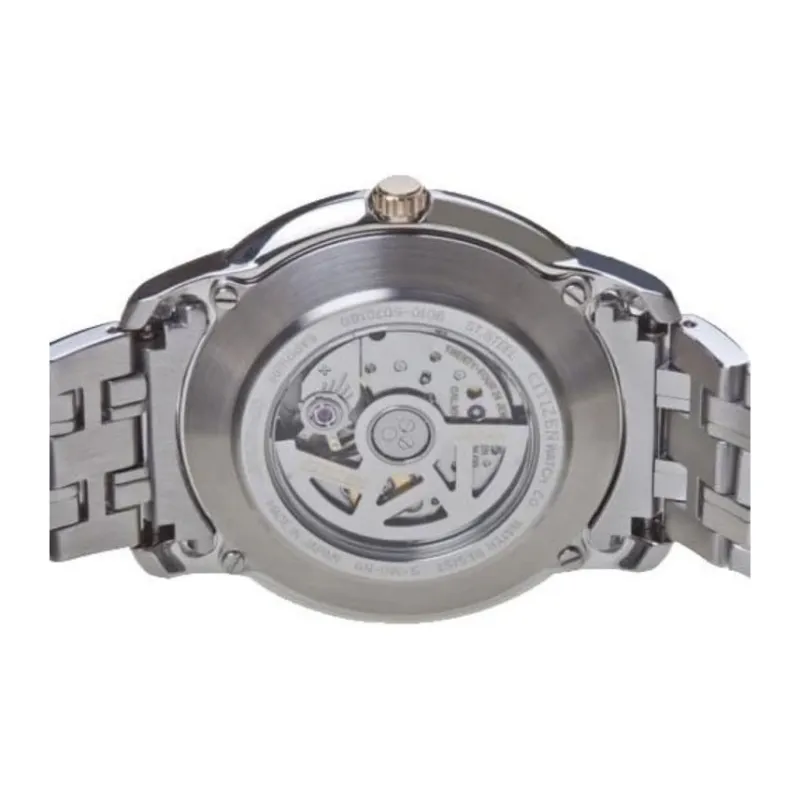 CITIZEN Classic Mechanical Automatic Mechanical Movement Stainless Steel Strap Watch Men's Watches White Dial-1