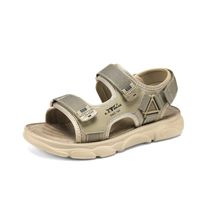 G.N.SHIJIA Beach Sandals Men Khaki/Green-1