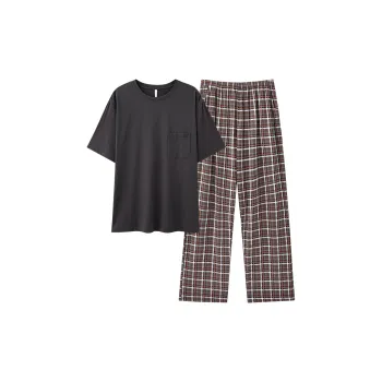 The Story Of The Flower Season Pajama Set Men's Dark Gray