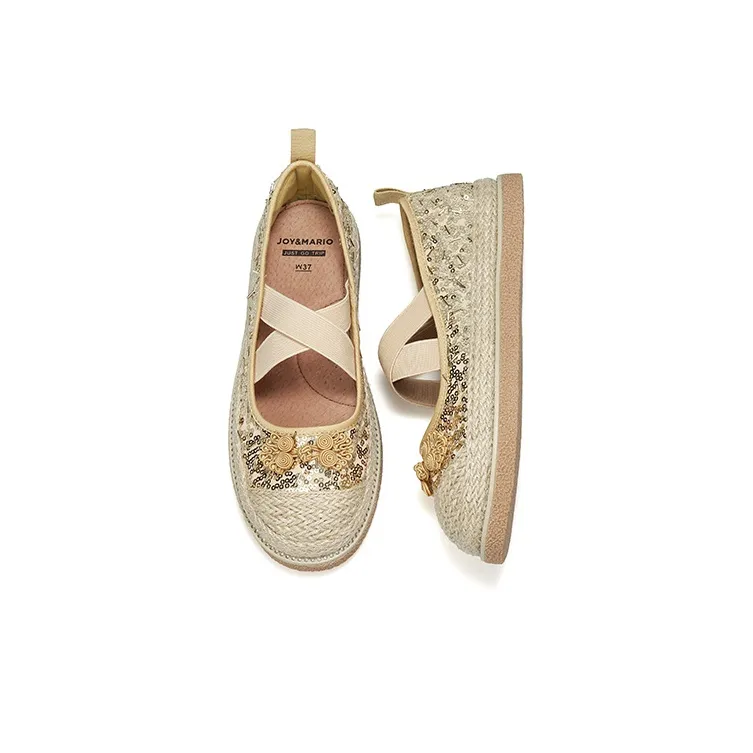 Joy&Mario Espadrilles Women's Black/Gold/Champagne-12
