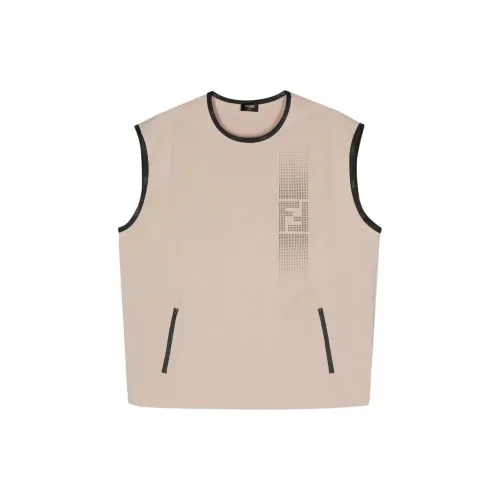 FENDI Tank Tops Men Almond Beige