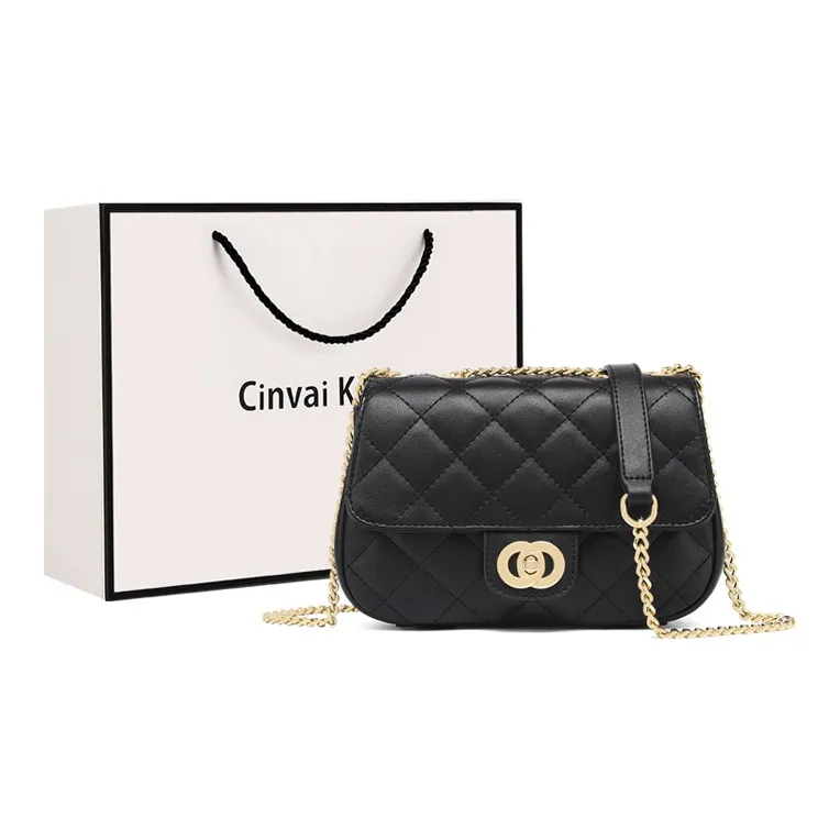 Simvay Clos Cow Leather With Synthetic Leather Shoulder Bag Small Size Women's Midnight Black-0
