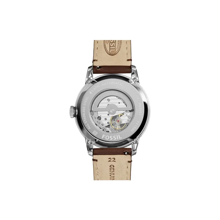 FOSSIL Wrist Watch Automatic Mechanical Movement Leather Watch Bands 45mm Black Dial Men's Watches-2