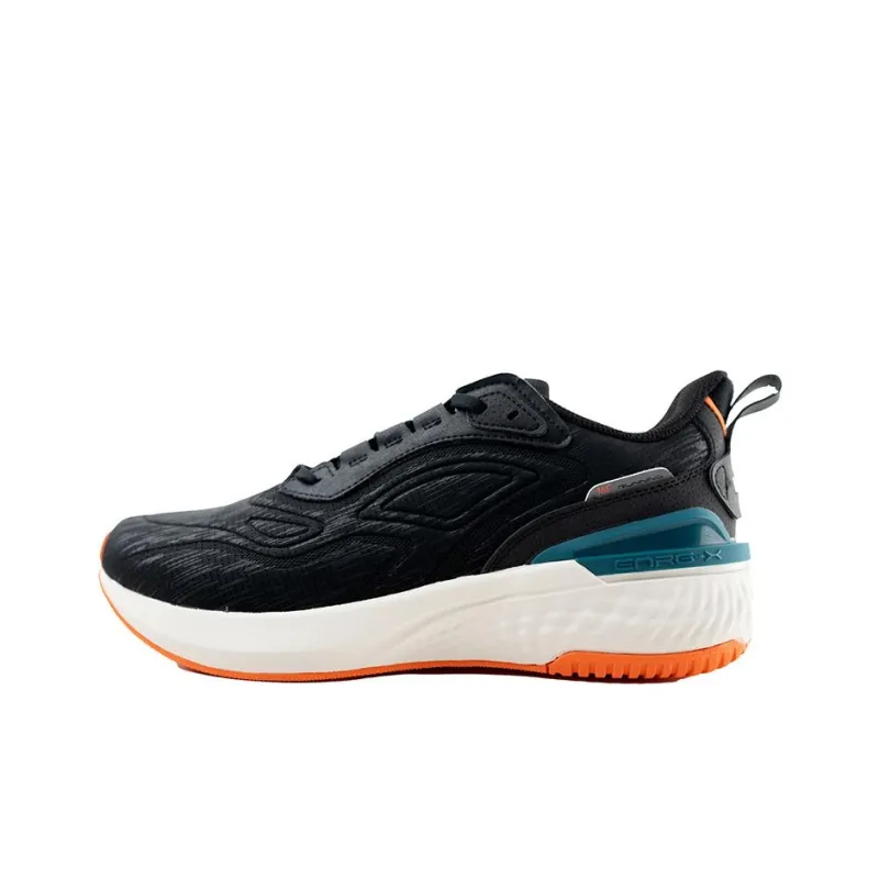 361° Abrasion Resistant Coverage Low Top Casual Running Shoes Men's Black Red-0