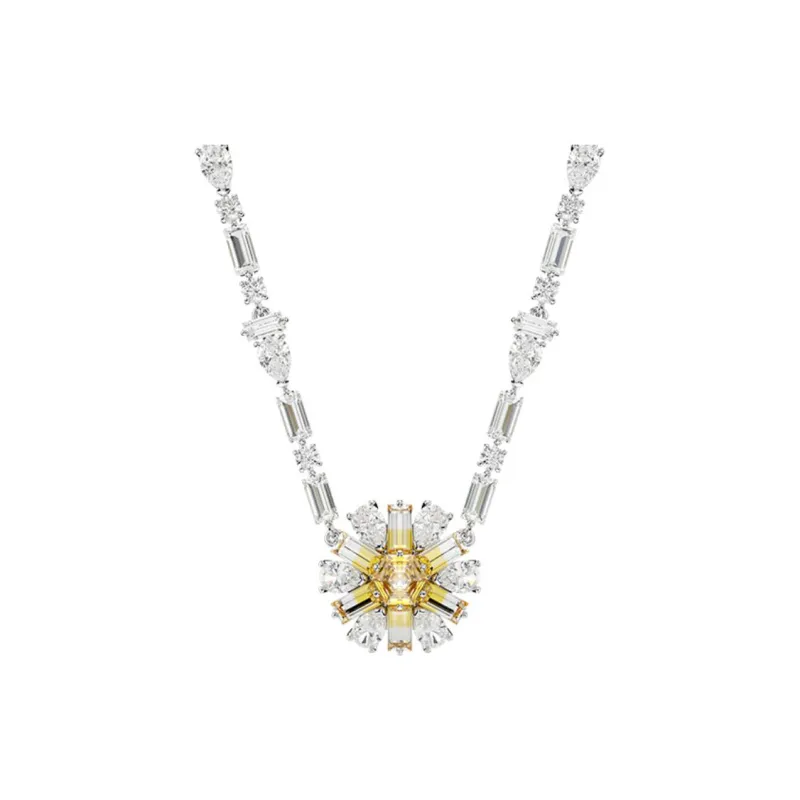 Swarovski Rhodium-Plated Cubic Zirconia Necklaces Women's Silver-0