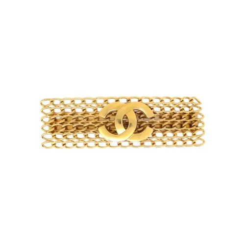 CHANEL Gold-Plated Hair Clips Women's Gold