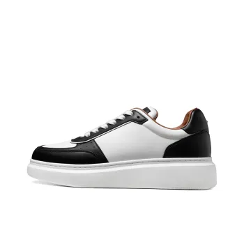 THOM WILLS Casual Versatile Trainer White Sneakers Low Top Skateboard Shoes Men's Black White