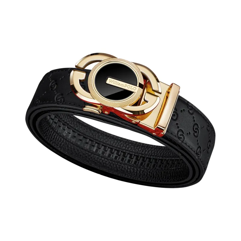 WilliamPOLO Cow Leather Leather Belts Men's Width  3.5cm-1