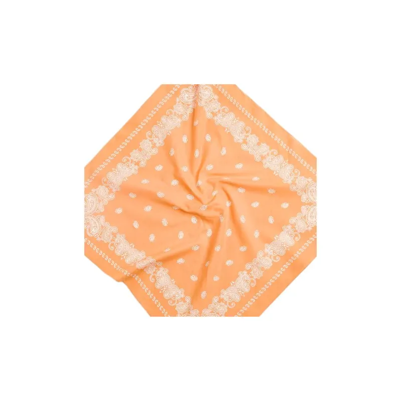 ZARA Cotton Headwraps Men's Solid Color Orange-2