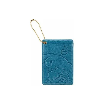 Sanrio Cow Leather Document Bag, Passport Holder, Card Holder Women's Blue