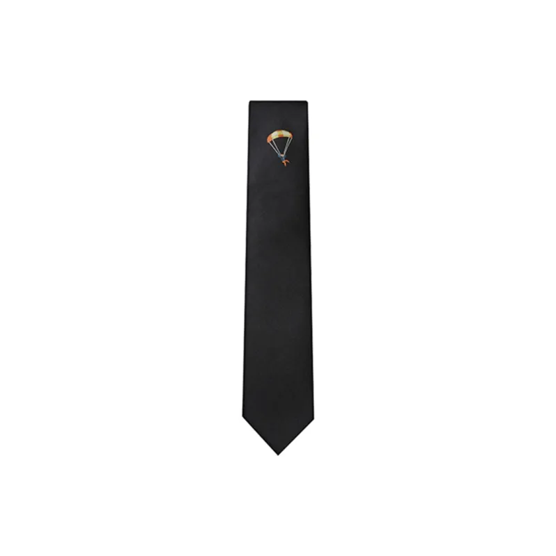 GIEVES CHARLES Mulberry Silk Ties Men's Black-3
