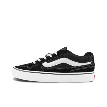 Vans Caldrone Anti Slip Wear Resistant Low Top Canvas Shoes Unisex Black White