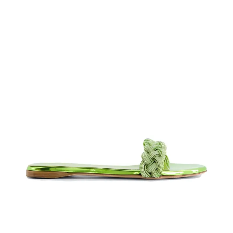 GIAMBATTISTA VALLI Slide Slippers Women's Green-1