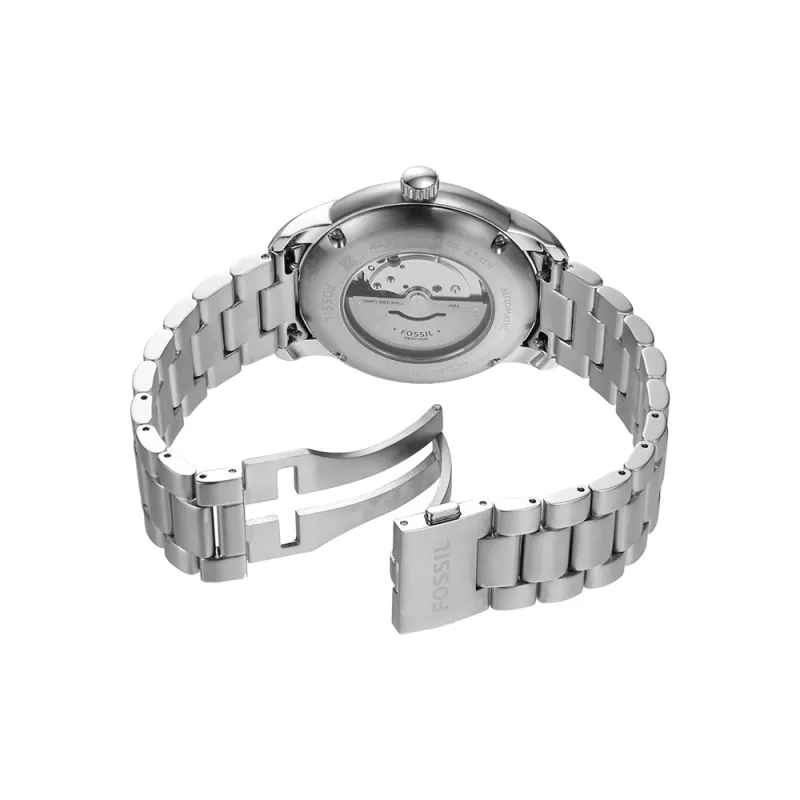 FOSSIL Wrist Watch Automatic Mechanical Movement Stainless Steel Strap 43mm Blue Dial Men's Watches-4