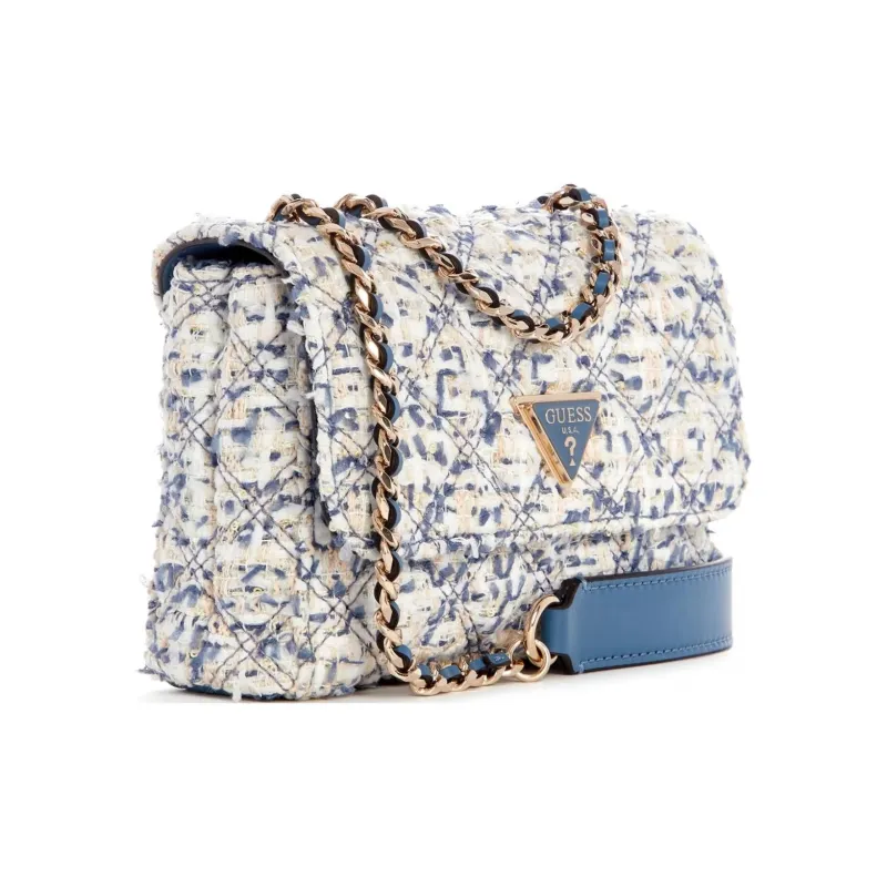 GUESS Tweed Shoulder Bag Crossbody Bag Mini Women's Blue-1