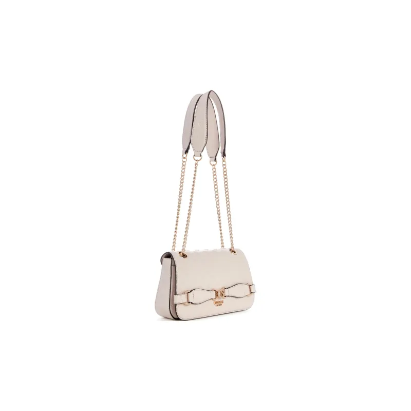GUESS Faux Leather Crossbody Bag, Shoulder Bag Women's Beige-1