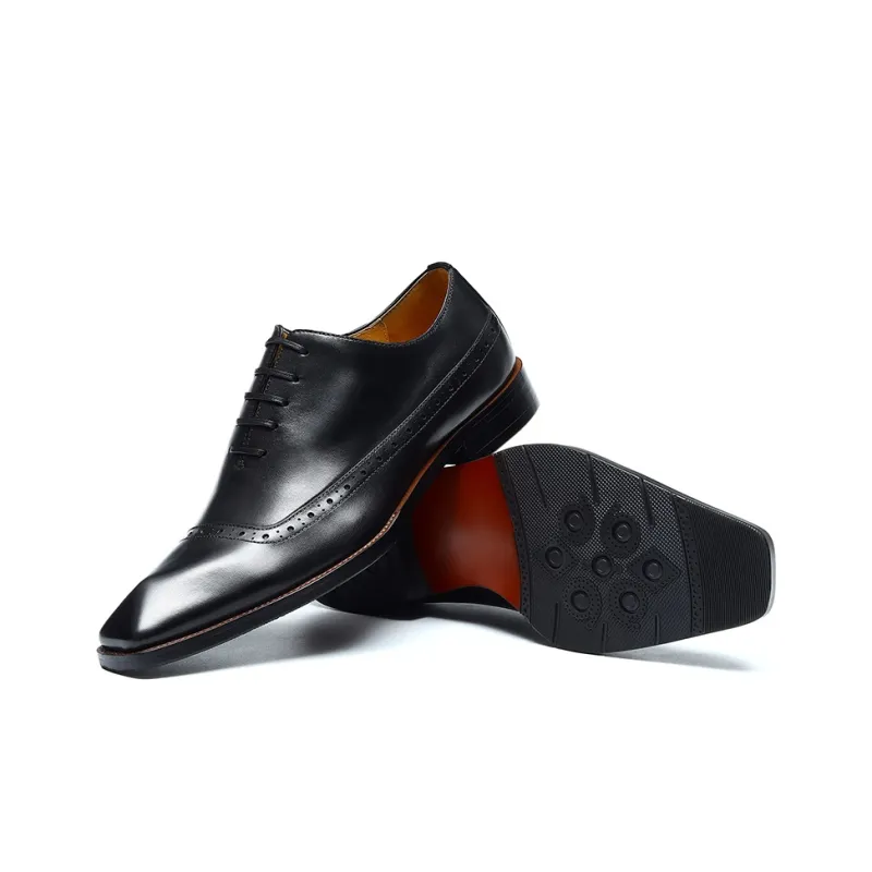 ASTON M.JAZZ Dress Shoes Men Low Top Black/Gray/Yellow Brown-3