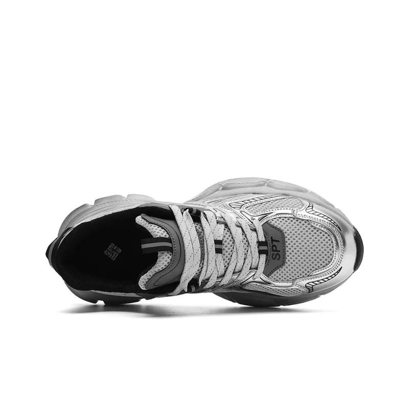 12345 Anti-Slip Wear-Resistant Breathable Height Increasing Low-Top Chunky Sneakers Men's-8