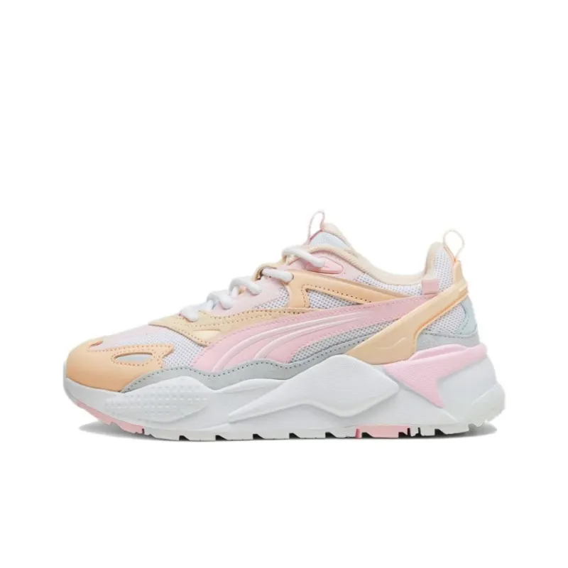 PUMA RS X Cushioning, Slip Resistant, And Abrasion Resistant Low Top Casual Running Shoes Unisex Pink Orange-0