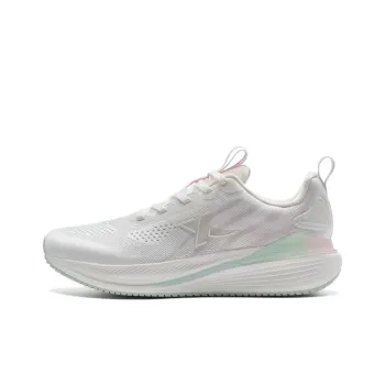 XTEP Anti-Slip Wear-Resistant Low-Top Running Shoes Women's White Green