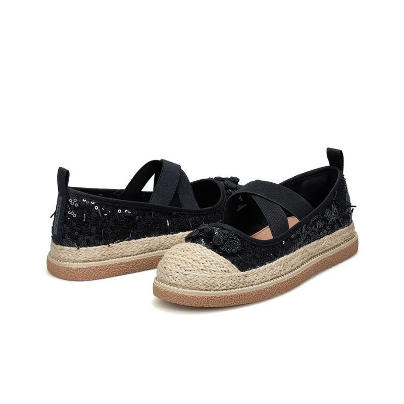 Joy&Mario Espadrilles Women's Black/Gold/Champagne-2
