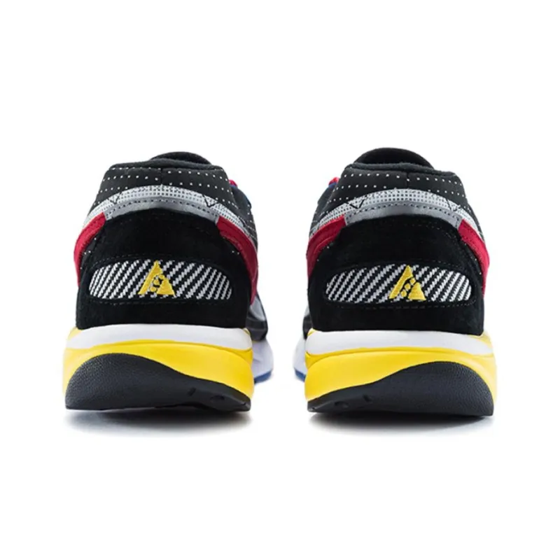 Saucony Aya Cushioning Moisture Wicking Low Top Casual Running Shoes Men's Black Yellow Red-3