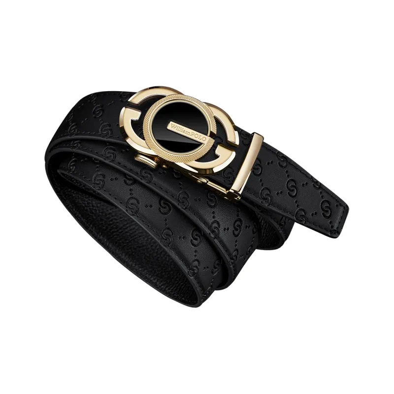 WilliamPOLO Cow Leather Leather Belts Men's Width  3.5cm-2