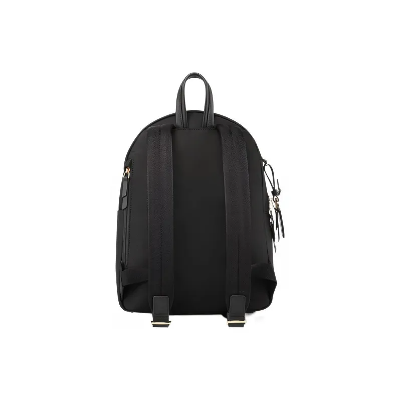 SAMSONITE Fabric Cow Leather Patchwork Laptop Backpack Small Size Women's Black-3