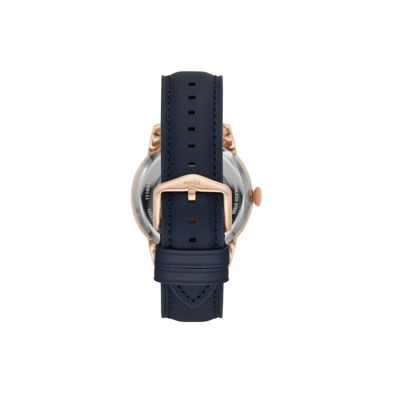 FOSSIL Wrist Watch Automatic Mechanical Movement Leather Strap 44mm White Dial Men's Watches-3