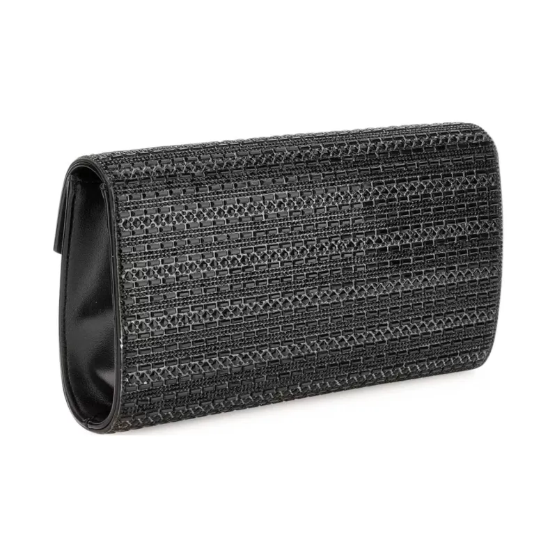 GUESS Faux Leather Crossbody Clutch Women's Black-1