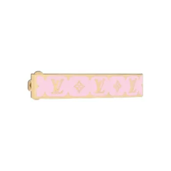 LOUIS VUITTON Metal Hair Clips Unisex Pink