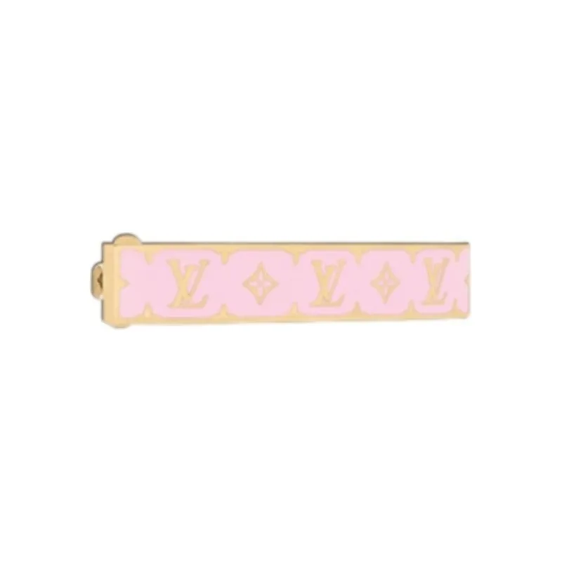 LOUIS VUITTON Metal Hair Clips Unisex Pink-0