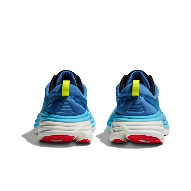 HOKA ONE ONE Bondi 8 Cushioning, Slip Resistant, Abrasion Resistant, Balance Low Top Casual Running Shoes Men's Blue-4