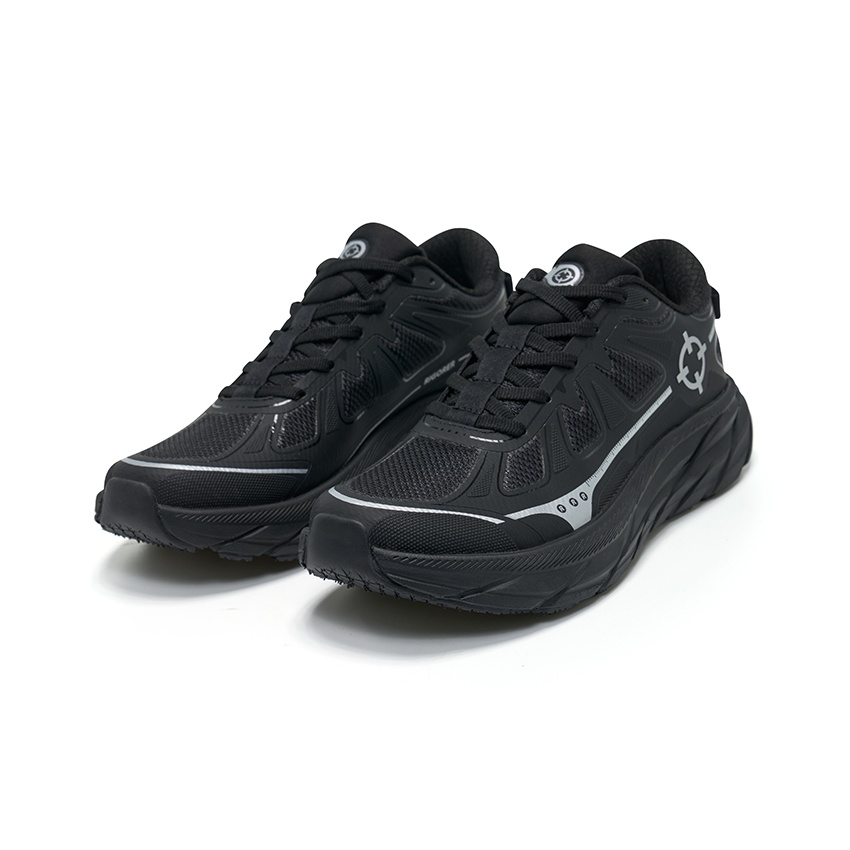 RIGORER Running Shoes Unisex Low top Quasi Black Bright Silver POIZON